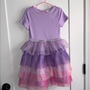Purple and Pink Layered Tulle Dress NWT